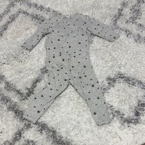 Starry Gray Kids Footie Pajamas